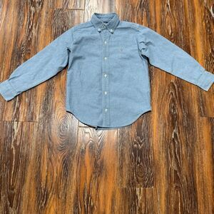 Ralph Lauren Polo Boys Size 6‎ Vintage Denim Button Up Shirt Blue S Girls